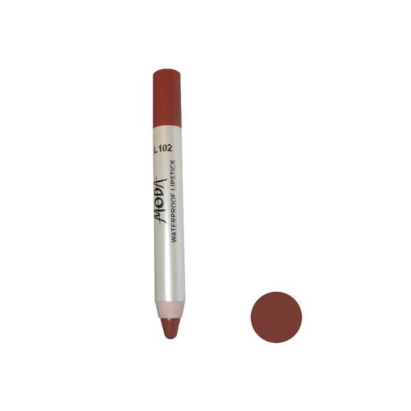 رژ لب مدادی مدا مدل waterproof lipstick شماره 102