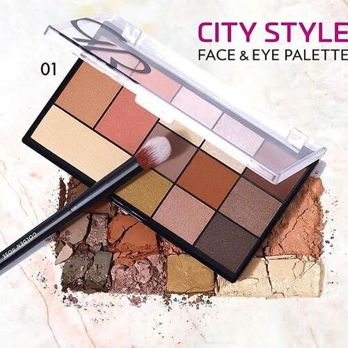 پالت آرایش صورت و چشم گلدن رز golden rose city style شماره01